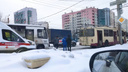 Пассажира маршрутки увезли на скорой в больницу после ДТП с троллейбусом на Комсомольском проспекте