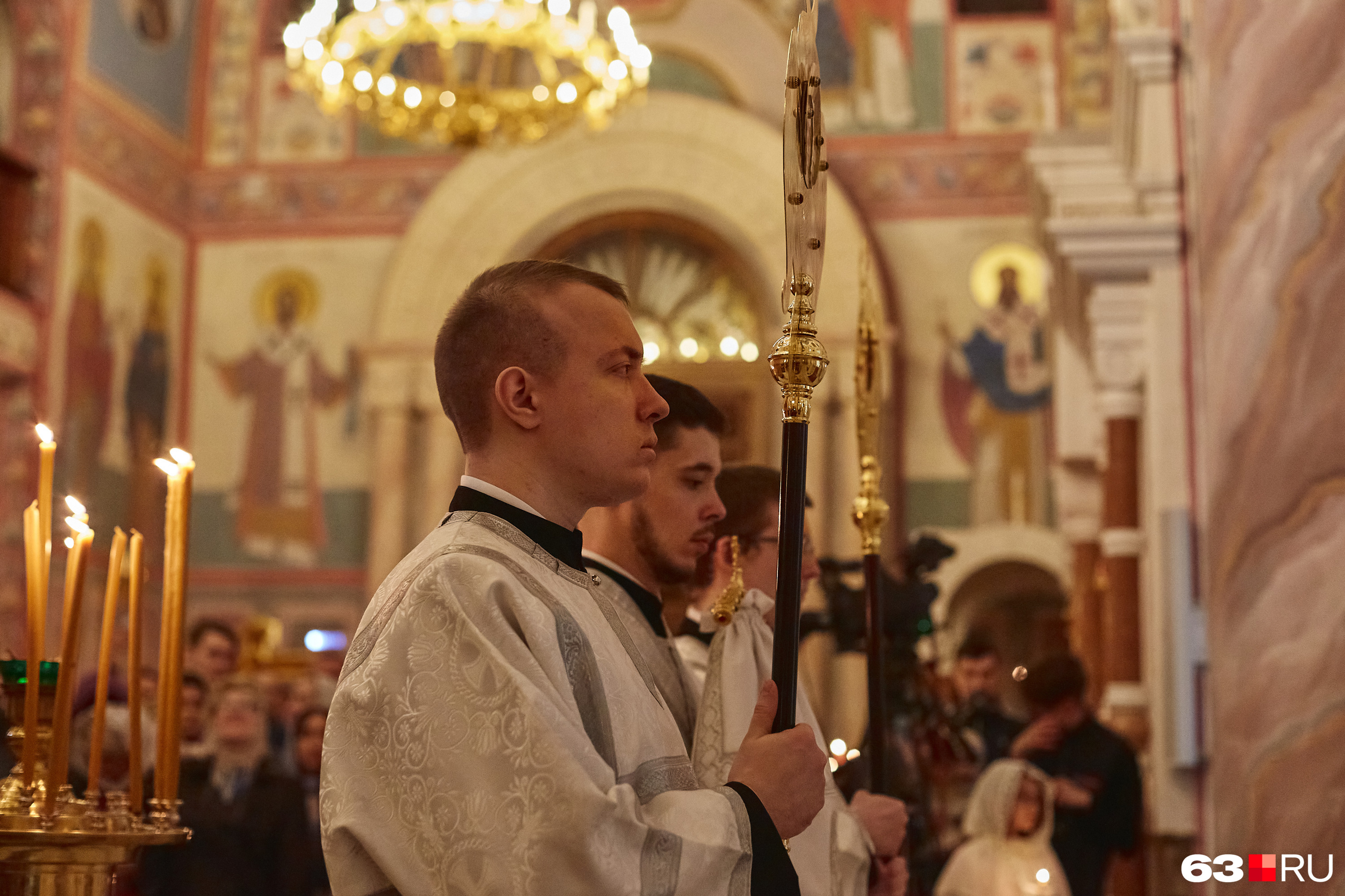 Кемерово Знаменский собор пасхальное богослужение