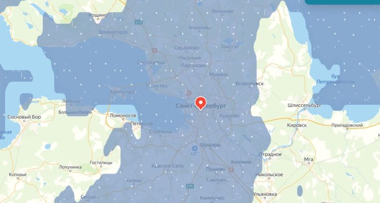 прогноз осадков 00:00 28 ноября в Петербурге