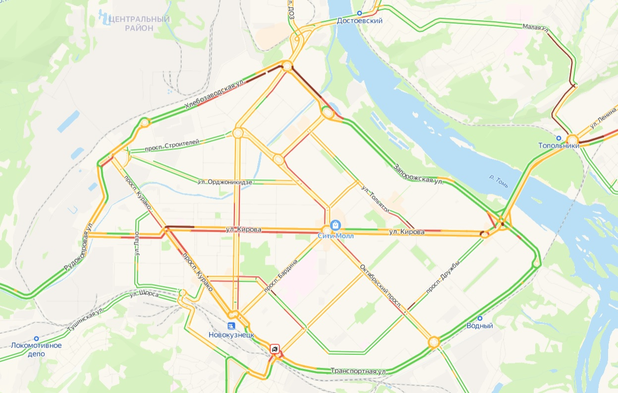 Карта общественного транспорта онлайн новокузнецк