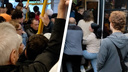 «Автобусы не справляются с потоком людей»: публикуем видео о том, как горожане добираются на работу