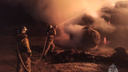 Ночью в Красноярском крае сгорели 300 тюков сена. Фото и видео