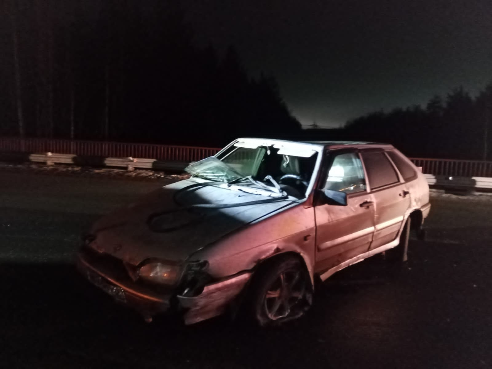 Не заметил брёвна в темноте: водитель легковушки попал в ДТП на Серовском тракте