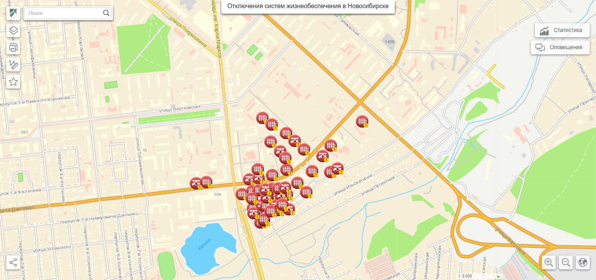 Левый берег новосибирск карта