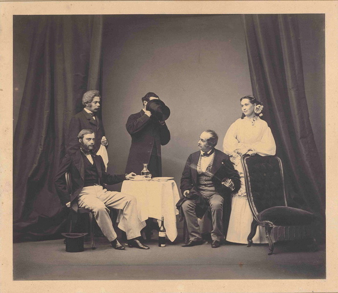 Ипполит Робийяр, Театральная сцена, 1861–1865, Отпечаток на соленой бумаге