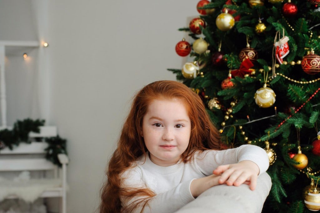 Дочь Валерии — Ева — повезло с ярко-рыжими волосами