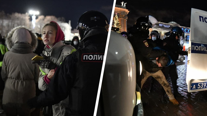 На антивоенных протестах в Екатеринбурге задержали десятки человек. Показываем, как это было