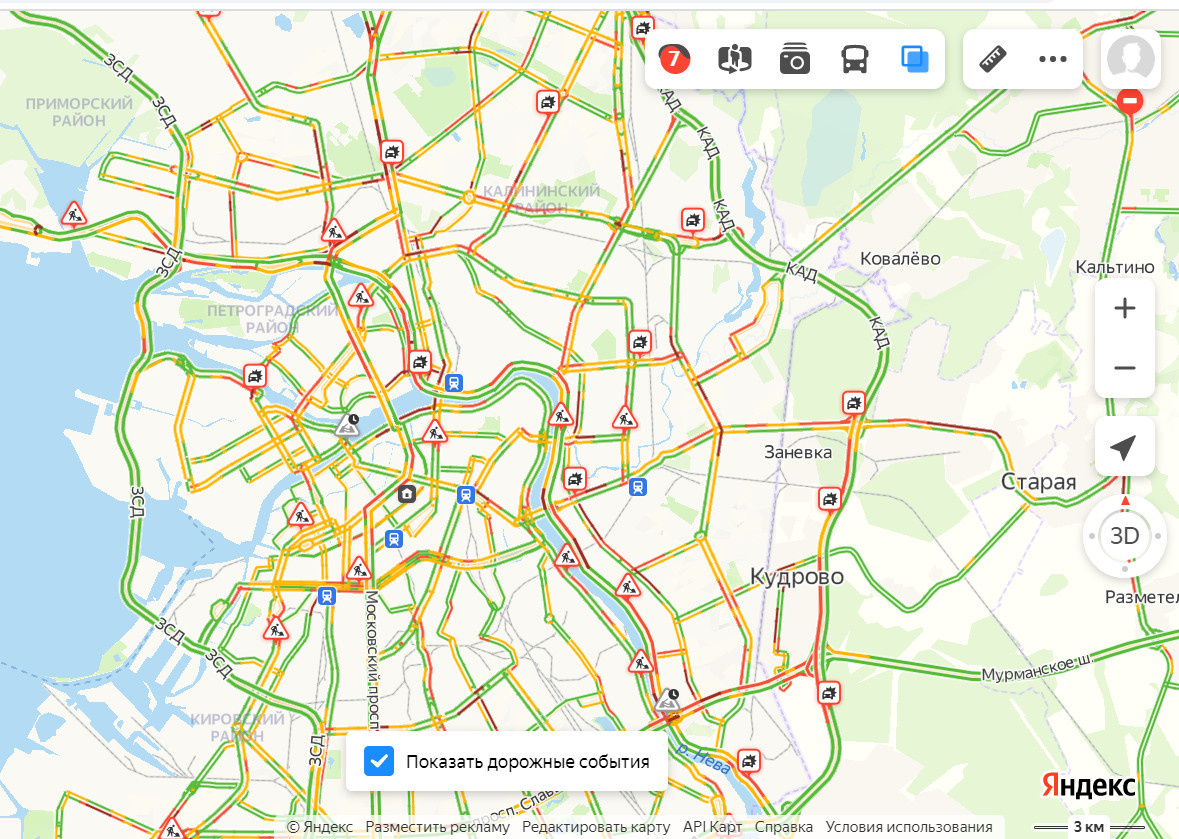 Карта загруженности дорог нижний новгород