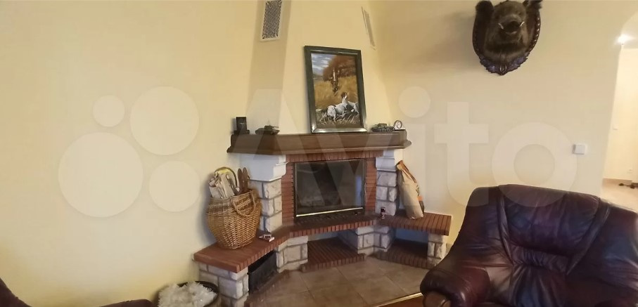 В квартире на проспекте Ленина сделан каминный зал с чучелами животных
