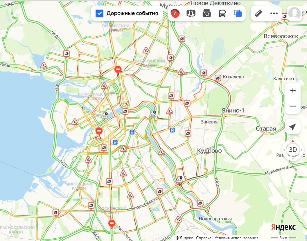 Пробки на дорогах спб в реальном времени карта онлайн бесплатно без регистрации смотреть