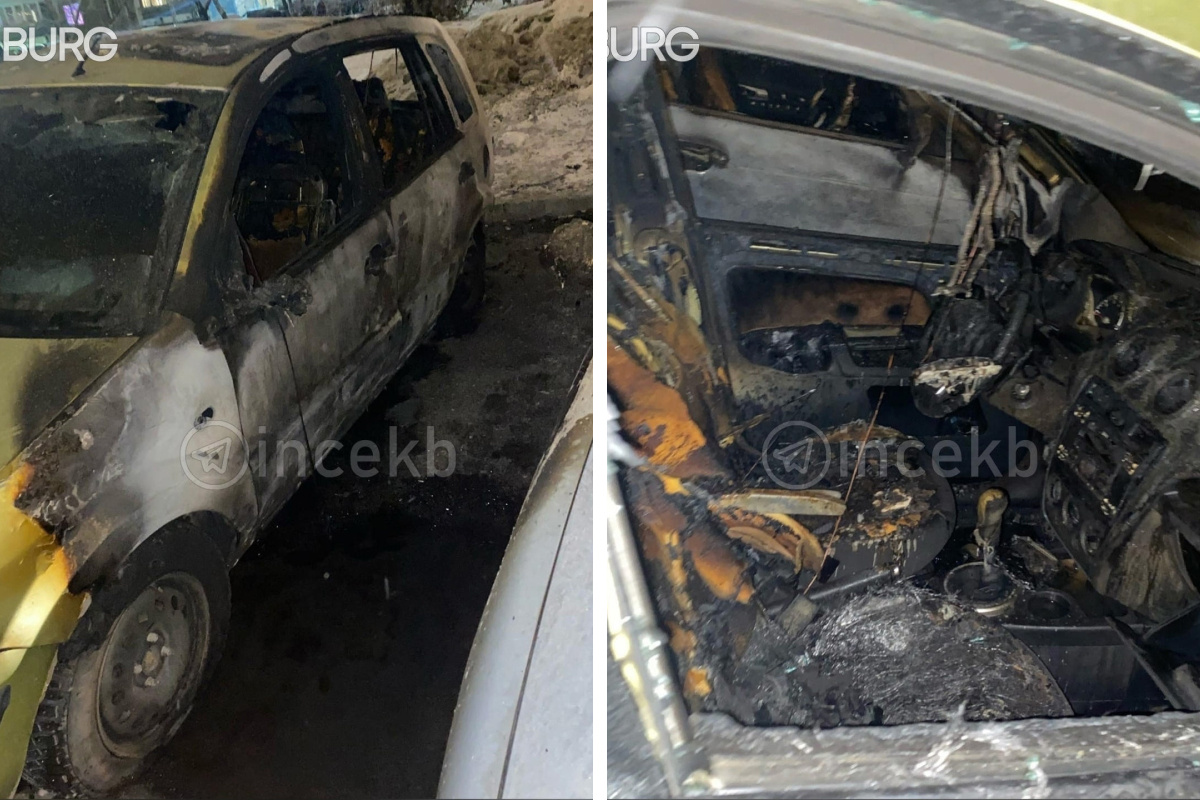 С легким паром: в Екатеринбурге сгорела легковушка, пока ее хозяин был в бане