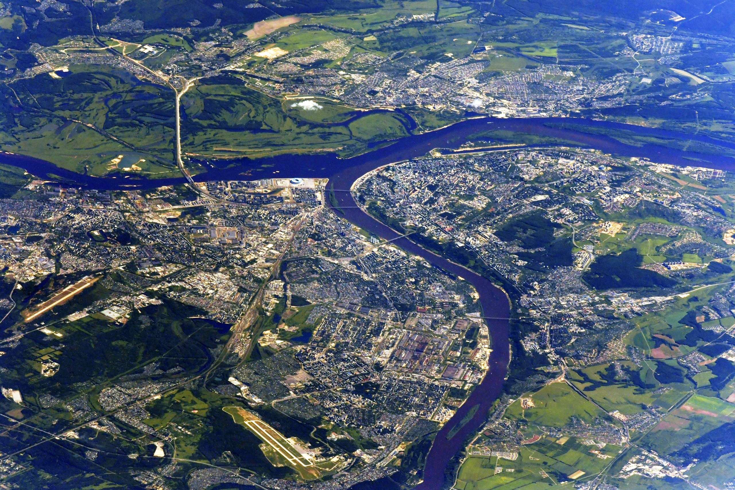 Снимок Нижнего Новгорода с МКС