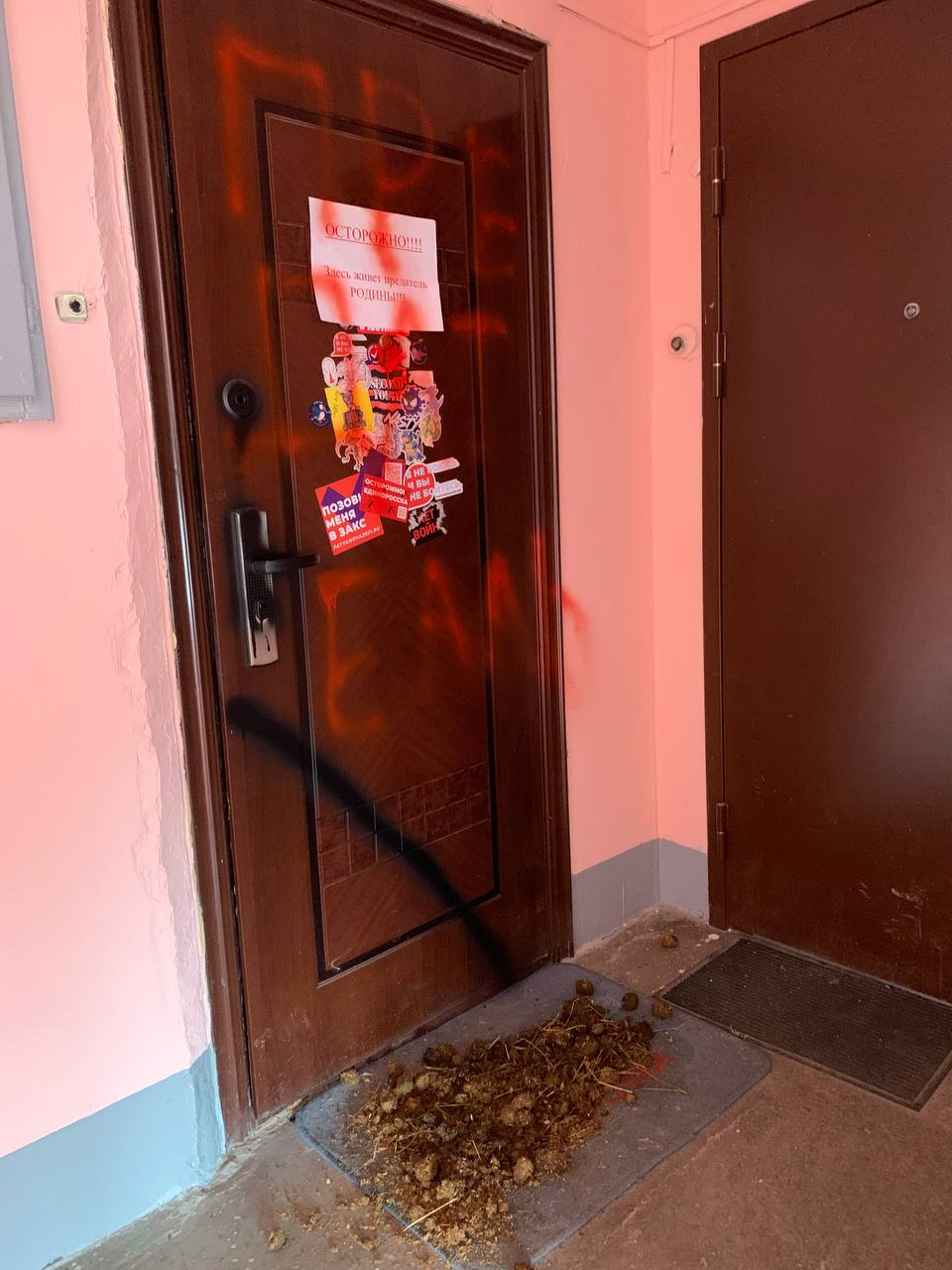 дверь квартиры активистки Кристины Воротниковой