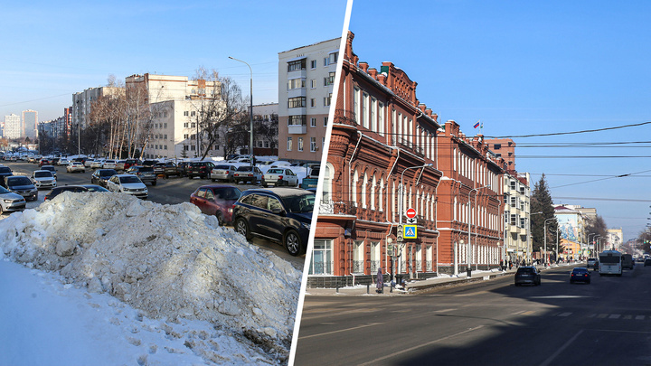 Уфа — город контрастов: одни улицы вылизаны до разметки, другие — утопают в снегу