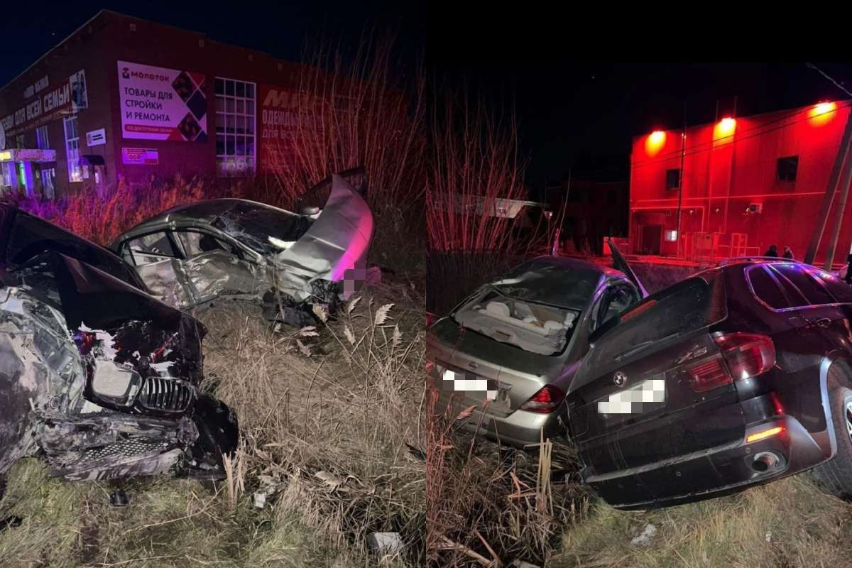В Барабинске в лобовом ДТП с участием BMW X5 погибли два человека — фото с места трагедии