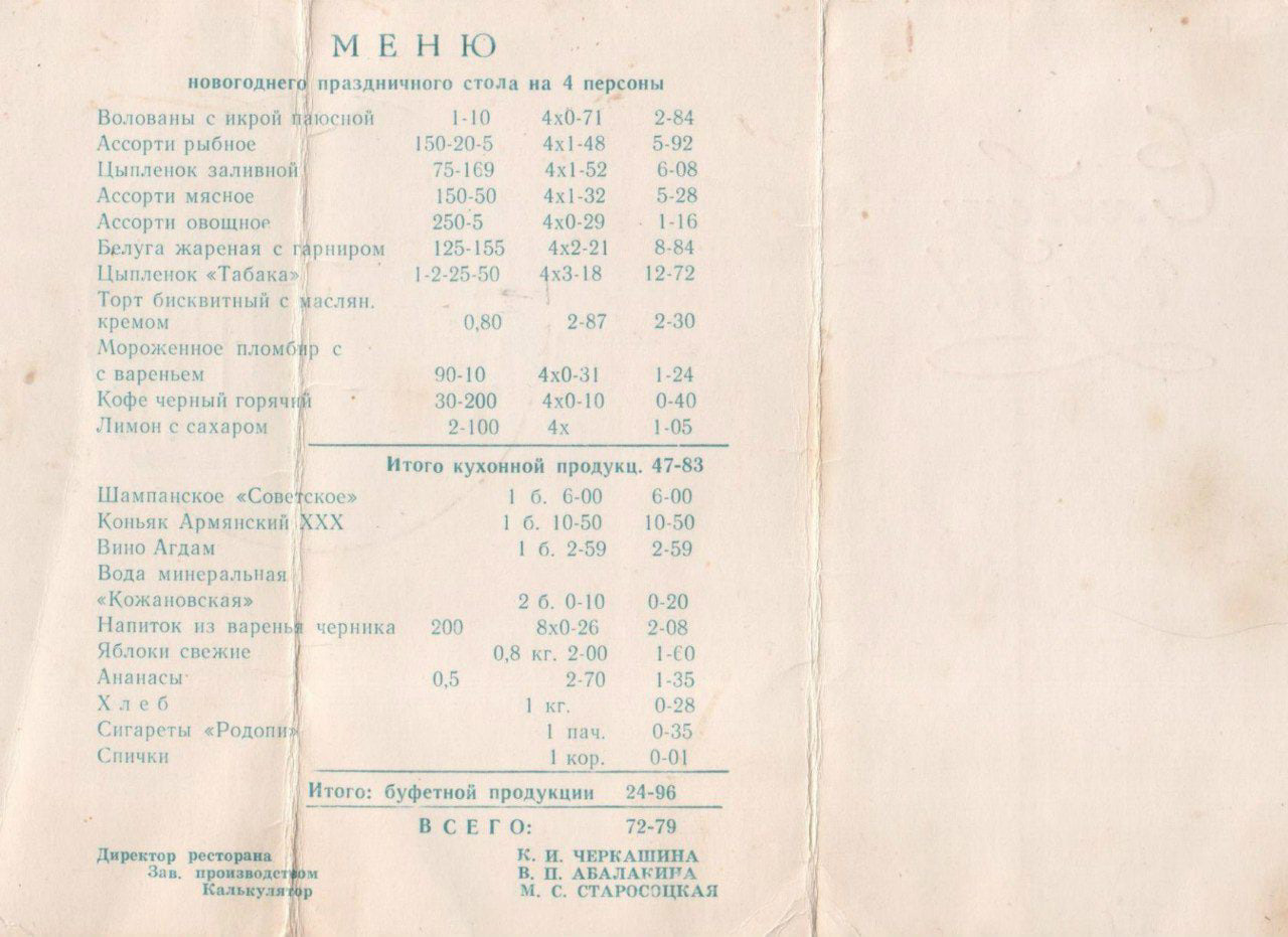 Внутренняя страница меню Внутренняя страница меню