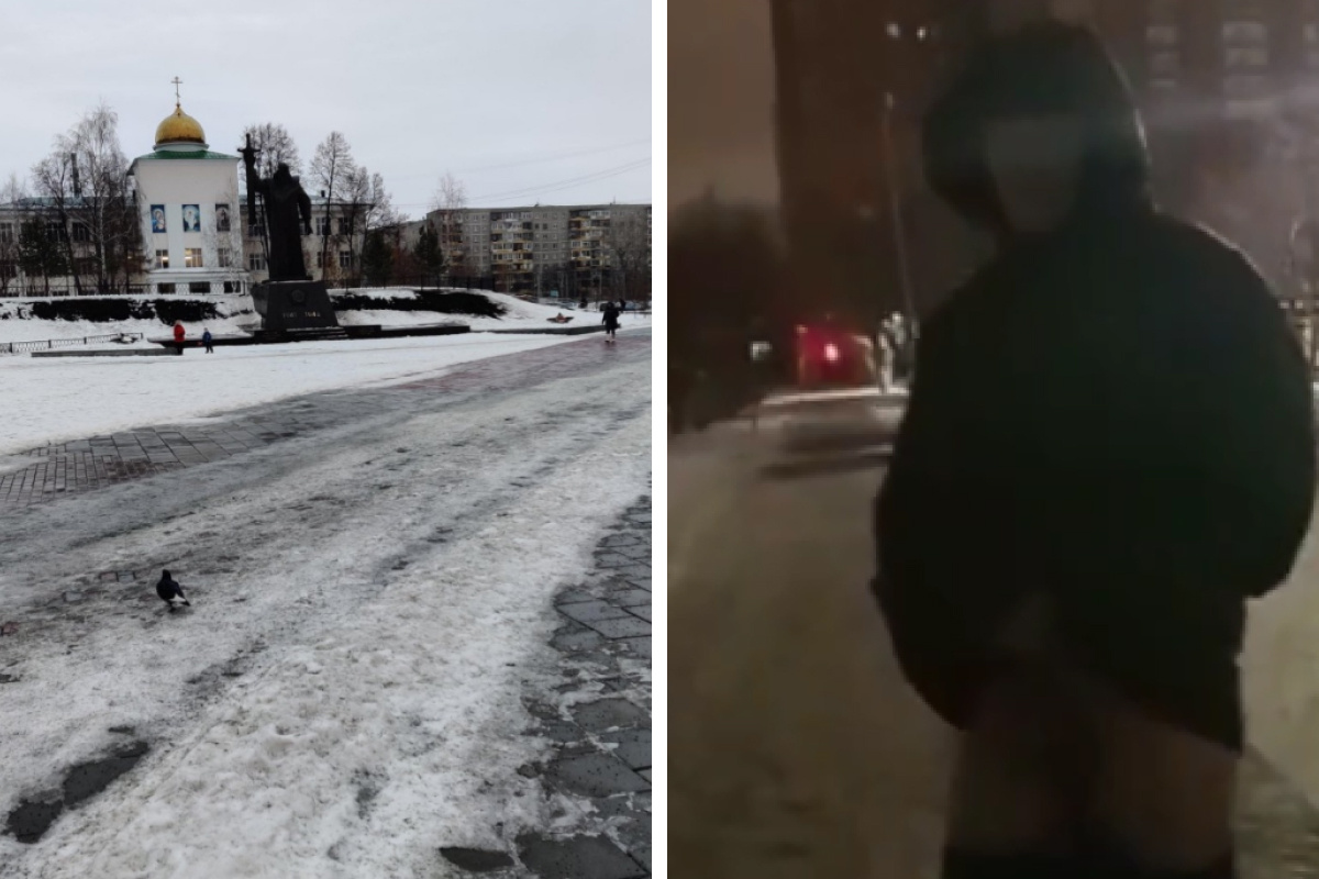 «Замерзнет же!» В Екатеринбурге появился извращенец, мастурбирующий на улице перед девушками. Видео