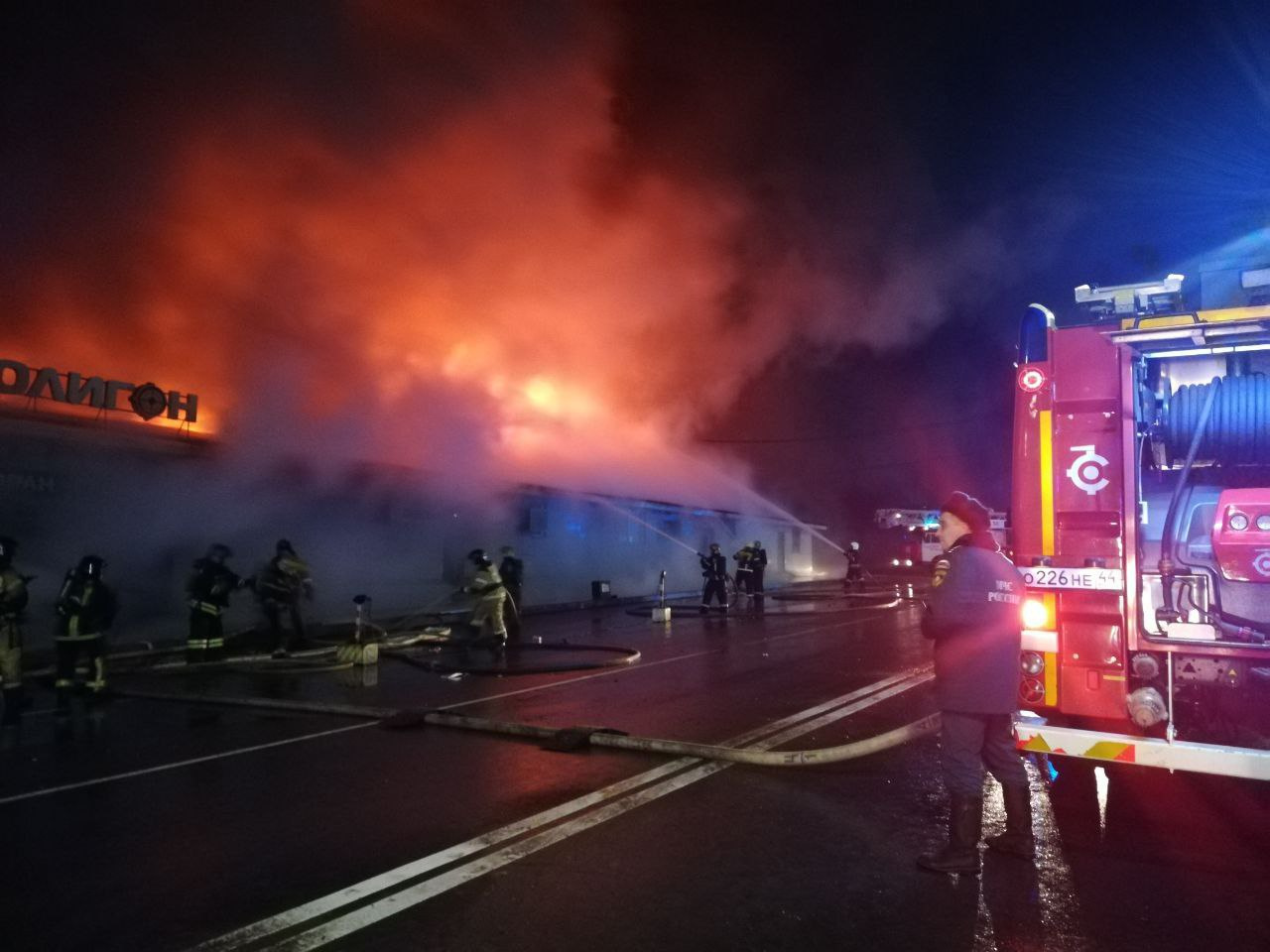 Пожар в Костроме в кафе полигон