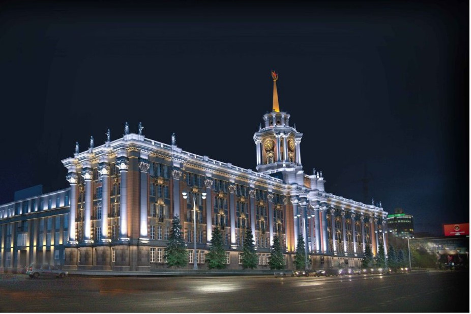 Мэрия Екатеринбурга за 100 миллионов рублей обновит подсветку здания на площади 1905 года - 12 августа 2022 - e1.ru