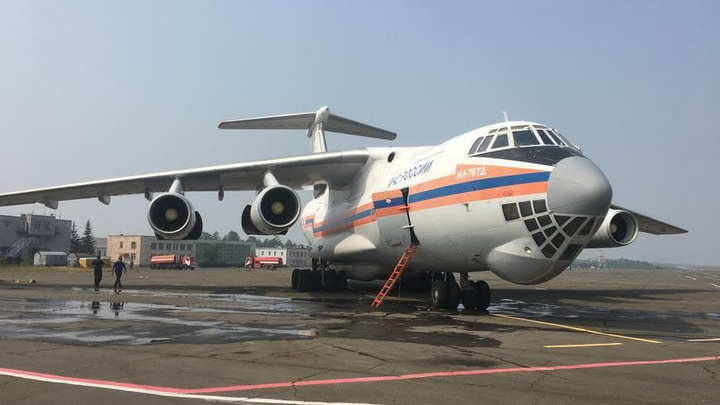 Ил-76 МЧС России прибыл в Иркутскую область для тушения лесных пожаров