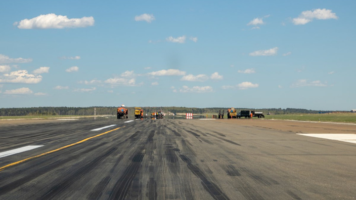 Иркутский аэропорт начал ремонт взлётно-посадочной полосы