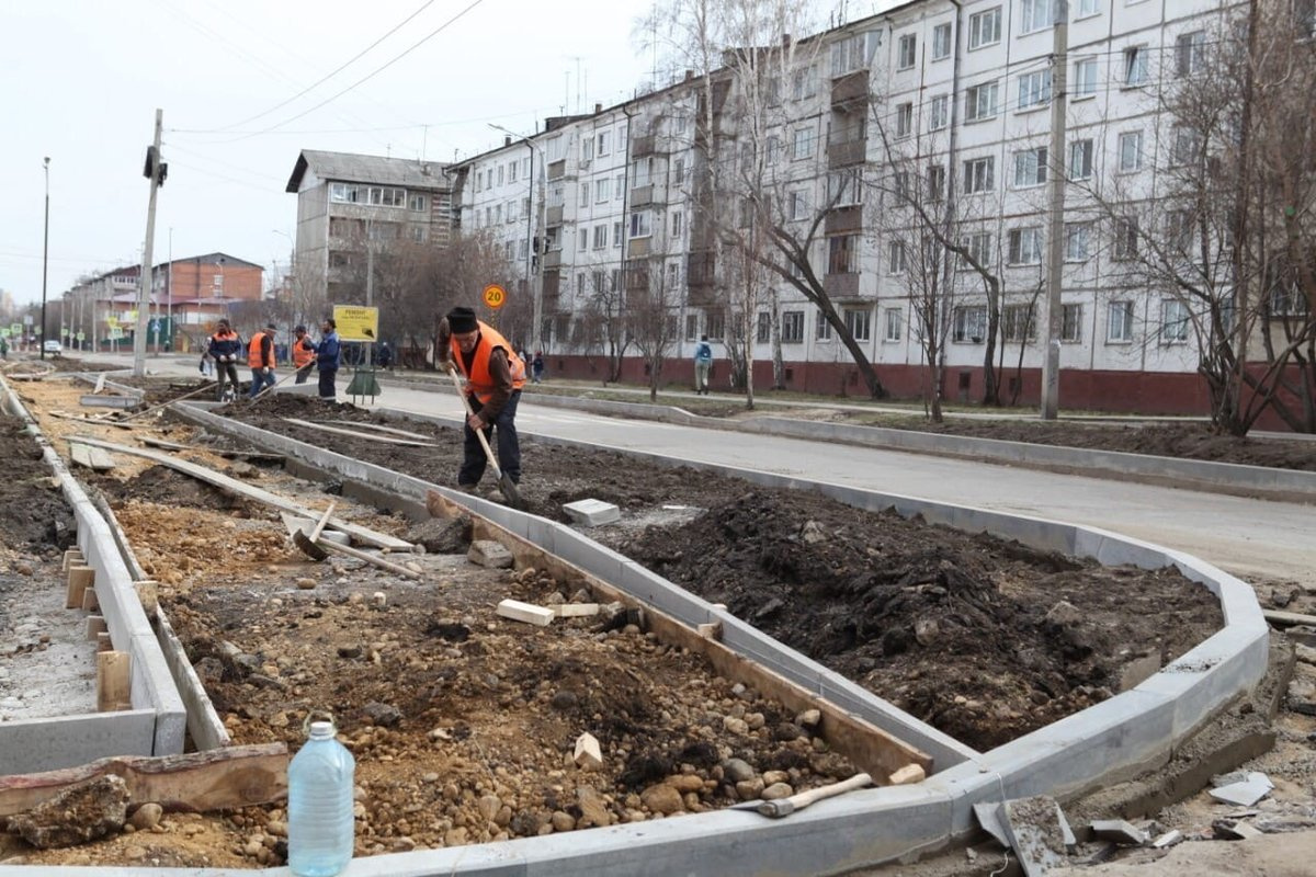 Ремонт улицы Мелентьева в Иркутске весной 2021 года