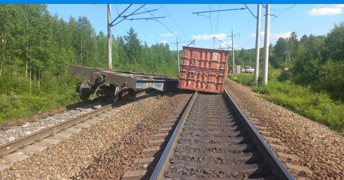 Сход вагонов на забайкальской жд сегодня фото