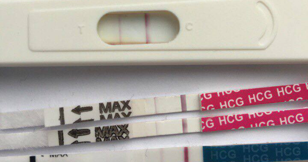 Что означает бледная полоска теста на беременность?