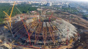 На стадионе «Самара Арена» завершают установку металлоконструкций