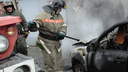 В Самаре на проспекте Масленникова сгорели пять машин