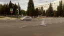 «Не пришлись по душе»: у Самарской площади сломали заборы на трамвайных путях