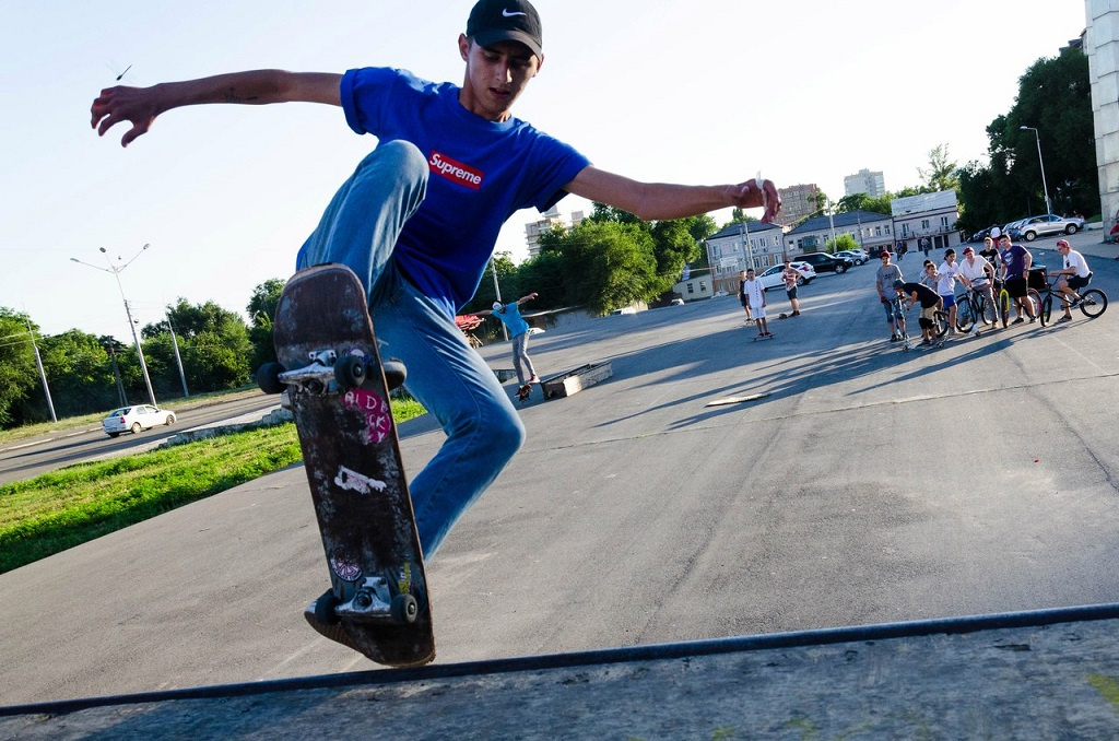В Ростове много скейтбордистов и любителей других экстремальных видов спорта