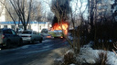 В Рыбинске сгорел на ходу уникальный микроавтобус: кадры