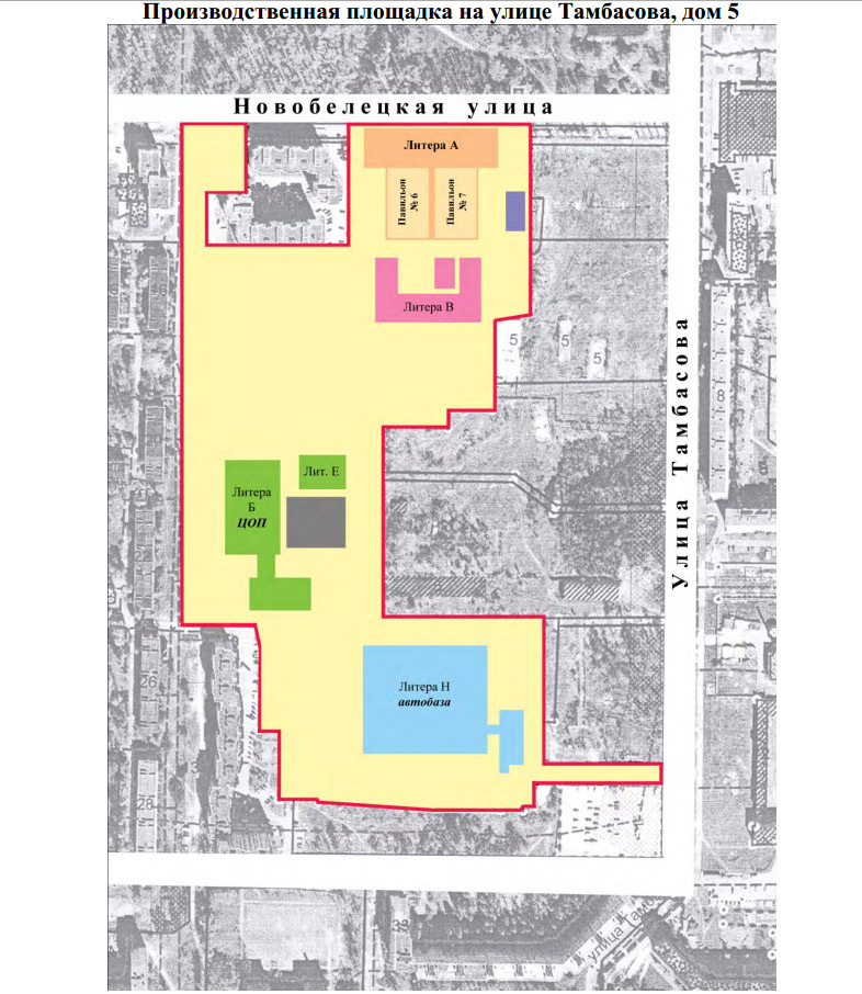План застройки тамбасова ленфильм