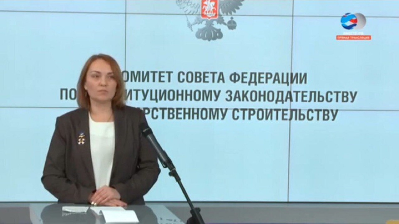 Светлана Неволина выступает на круглом столе в Совете Федерации