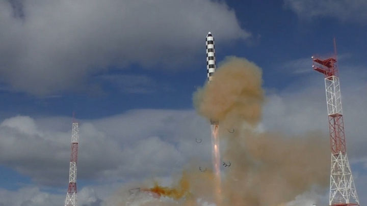 На космодроме «Плесецк» запустили ракету «Сармат»