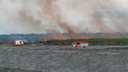 Ландшафтный пожар между Ростовом и Батайском тушили более семи часов