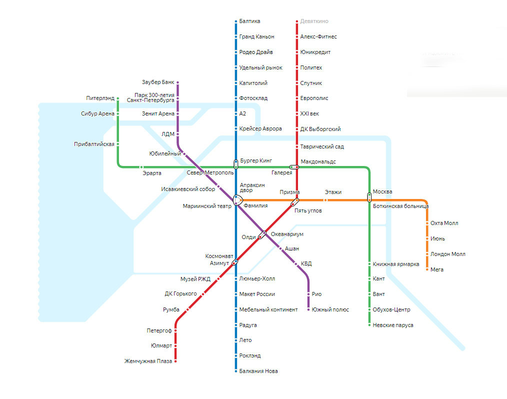 Схема метро СПб: инструкция по ориентированию