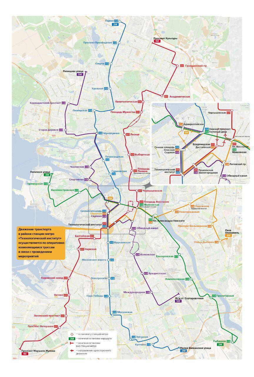 Карта транспорта спб в реальном