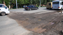 В Самаре на Московском шоссе горожане обнаружили дефект дорожного покрытия