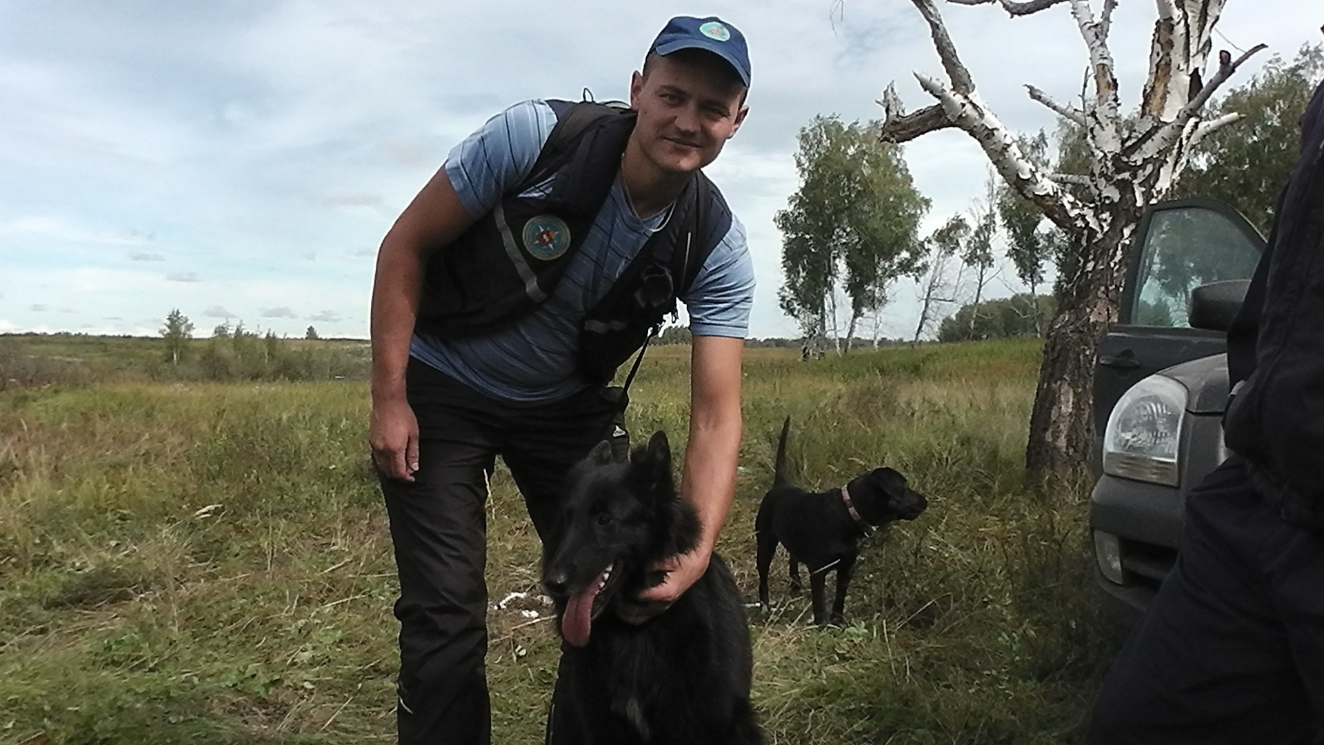 Найти заблудившихся в лесу спасателям также помогают собаки