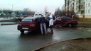 ДТП на Фрунзе: пешеход попал под столкновение машин