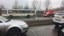 В Ярославле на Промышленном шоссе загорелся пассажирский автобус