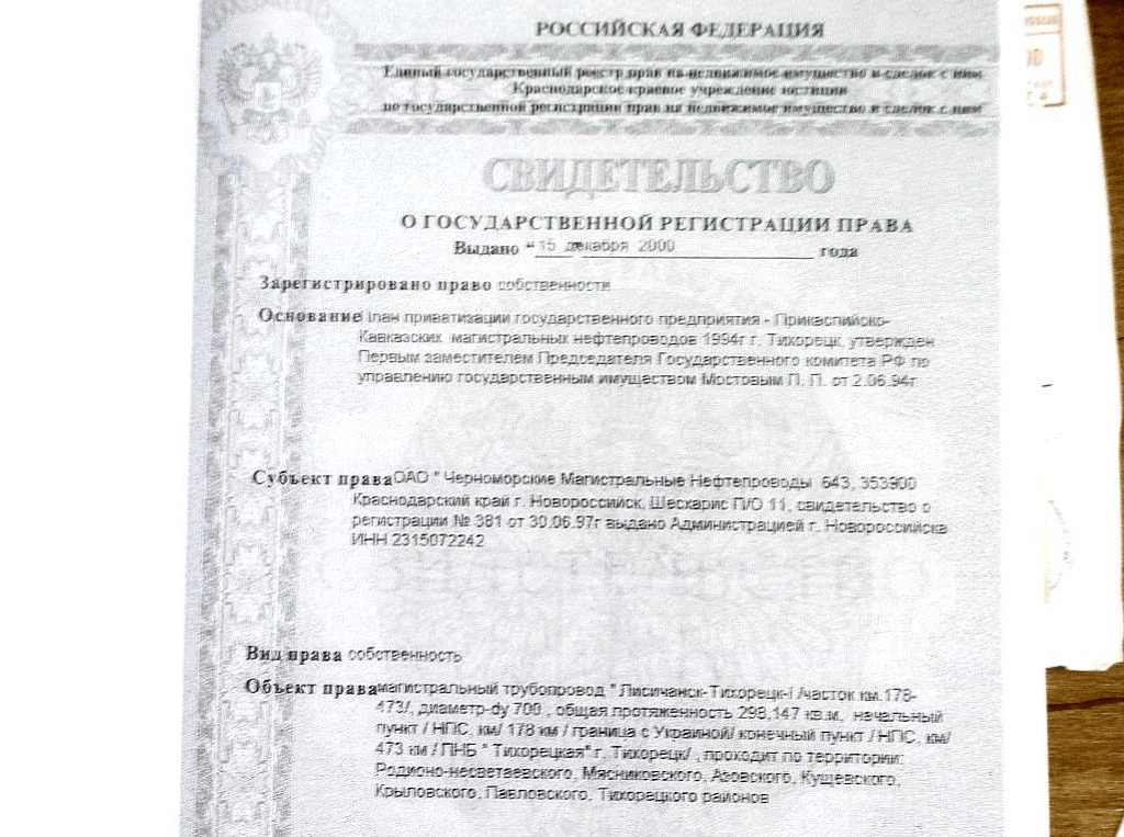 В свидетельстве на право собственности не указывается Ростов В свидетельстве на право собственности не указывается Ростов