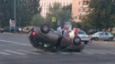 «Калина» – на крыше: на Полевой/Молодогвардейской столкнулись три машины
