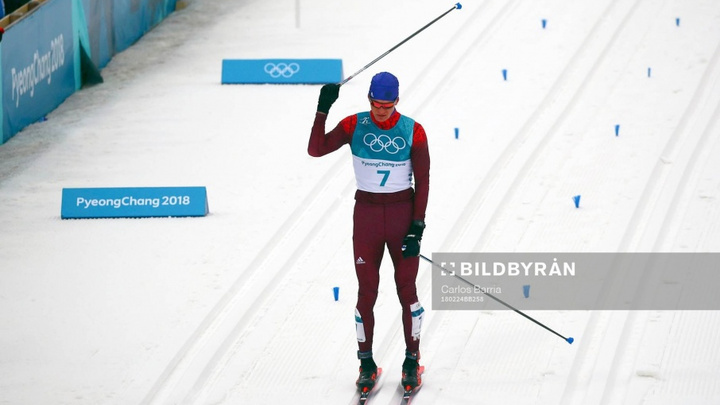 Тюменский лыжник Александр Большунов завоевал серебро на марафонской гонке Олимпиады
