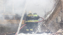 В Малой Царевщине 8 спасателей боролись с огнем в бане