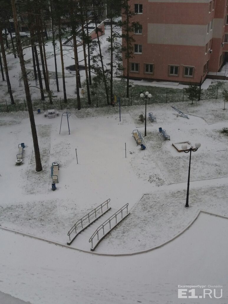 Первый снег на ул. Техническая, 156