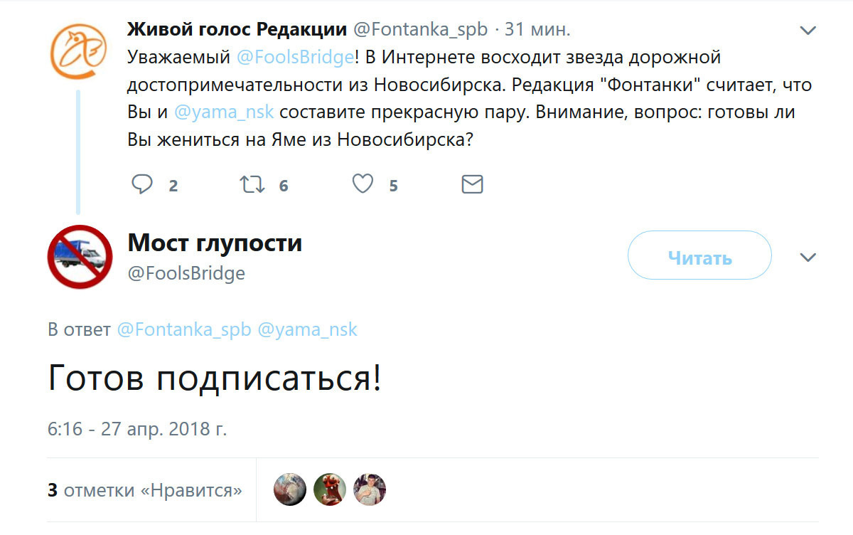 Новосибирская дорожная яма завела аккаунт в Twitter