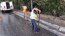 Коммунальщики после дождя помыли улицы и почистили ливневки